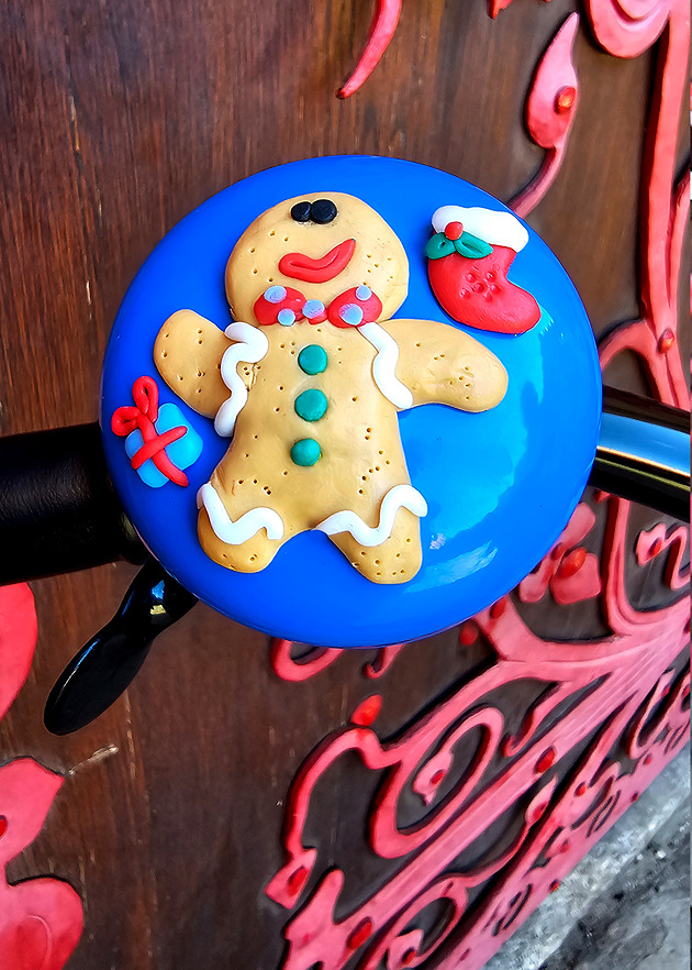 akcesoria do roweru Niebieski dzwonek piernik