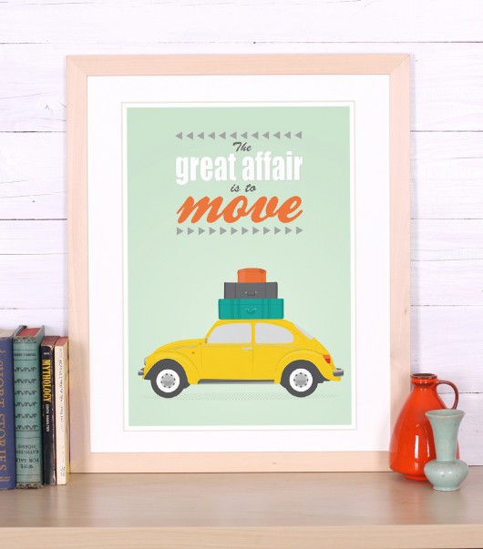 Garbus, vw beetle,move, plakat A2 Galeria EMU