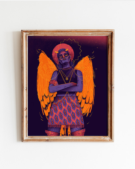 Plakat ilustracja "Demonica" Iza Dudzik