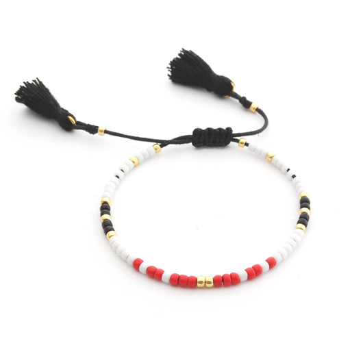 Bransoletka MINIMAL - Red And Black Ilovehandmade