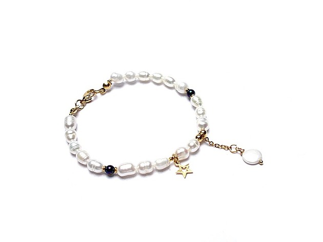 Pearls /white/ perły naturalne vol. 4-bransoletka KiKa pracownia