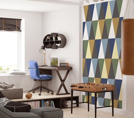 Tapeta dla dzieci Hexagons Long Gold Humpty Dumpty Room Decoration