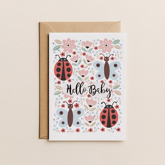 kartki okolicznościowe - wydruki Kartka  na Narodziny dziecka - Hello Baby