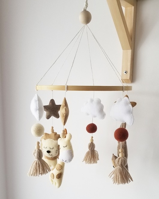 Karuzela Beżowe Safari Marmys Felt Studio