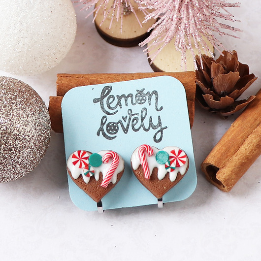 Świąteczne klipsy serca Lemon Lovely