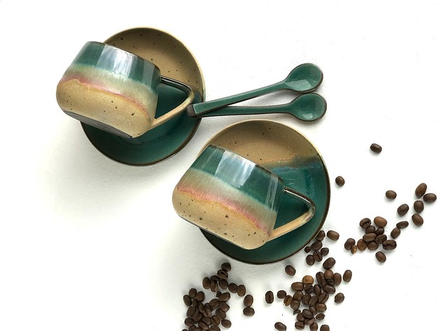 filiżanki Filiżanka Beczułka ze spodkiem 250 ml - Rajska Plaża