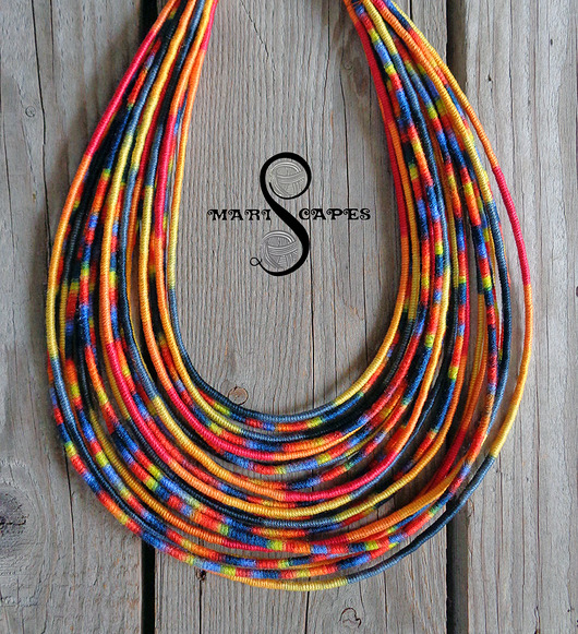 naszyjniki - inne Masajka  "Vibrant Mosaics"