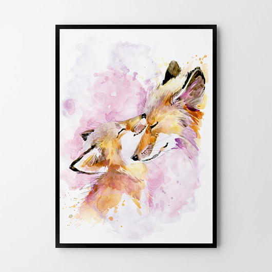 Plakat Lisia Rodzinka 42x59.4cm A2 HOG STUDIO