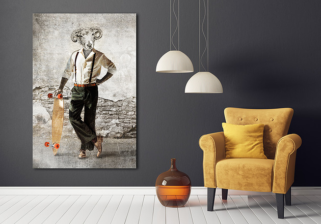 obrazy OBRAZ NA PŁÓTNIE -Pan Baran- 80x120cm