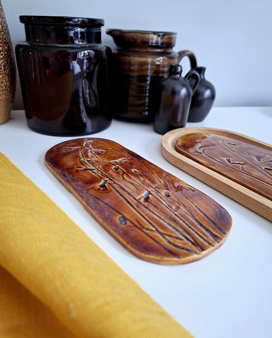 Ozdoby na ścianę Ceramiczna podstawka na biżuterię