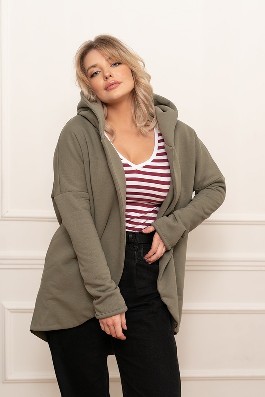 bluza z kapturem damska Peleryna do zadań specjalnych Khaki