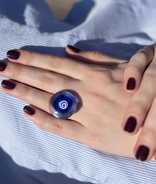 pierścionki srebrne Pierścionek z wymiennym oczkiem greece