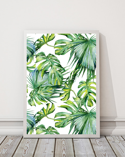 plakat egzotyczny - monstera (format A3) Love Life and Forest