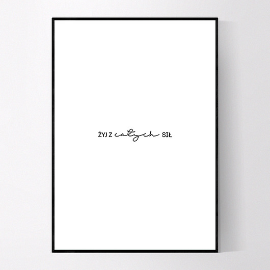 Plakat typograficzny Żyj MUKKO
