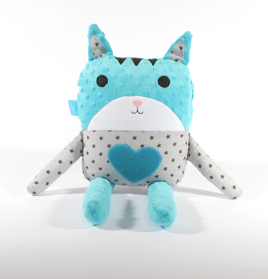 Kotek minky DUŻY Turkus Puga Bags