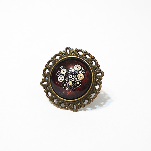 pierścionki - różne Pierścionek - Steampunk serce