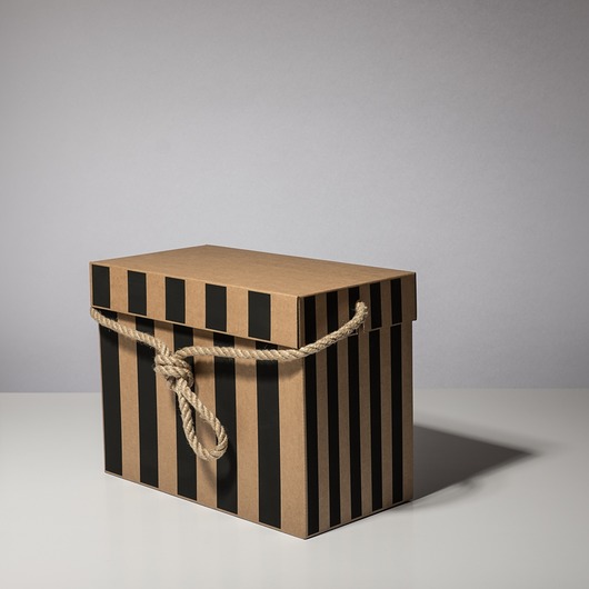 Bag Box - Torba tekturowa 32x16x24 cm pasy czarne BagStreetBox