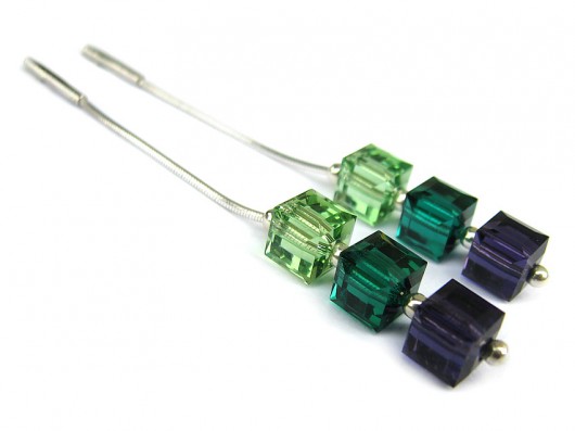kolczyki swarovski Kolczyki z kosteczkami kryształ Swarovski - Irysy
