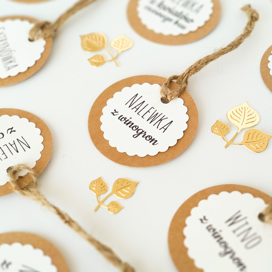 zaproszenia i kartki na ślub Zawieszki na nalewki eko 10 sztuk