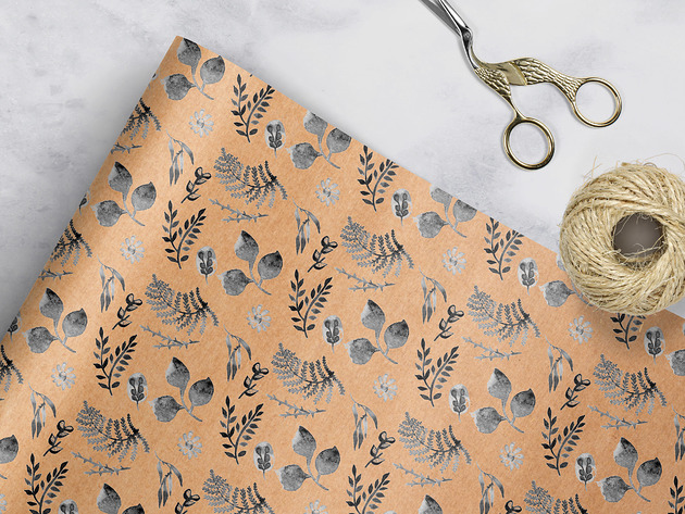 papier do pakowania -floral 3 028 kraft Wrap and Pack