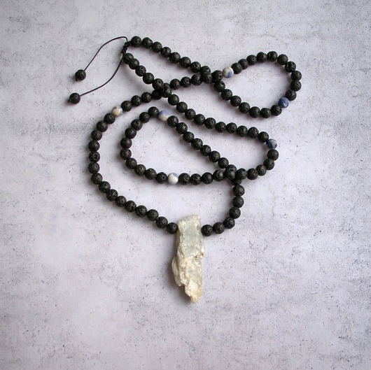 biżuteria męska S A L E :: UNIKATOWY naszyjnik MĘSKI :: kyanit