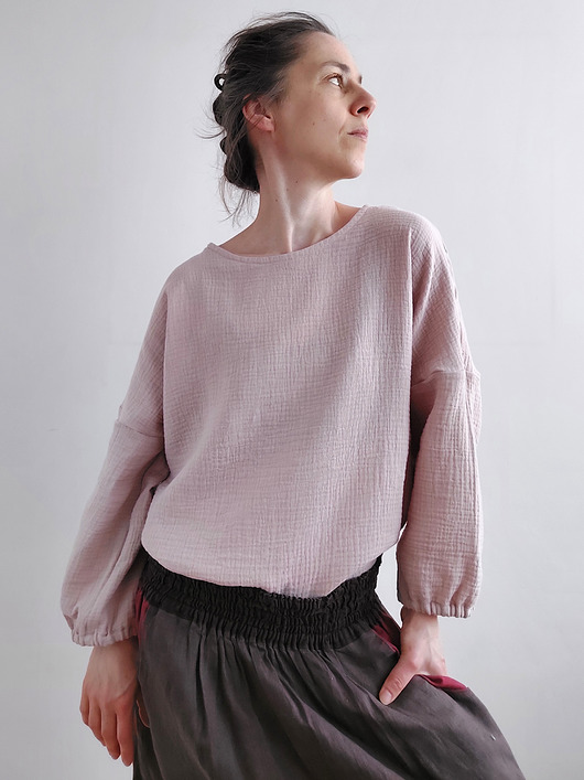 bluzki z długim rękawem damskie Bluzka z muślinu  "MI-MI-MI"