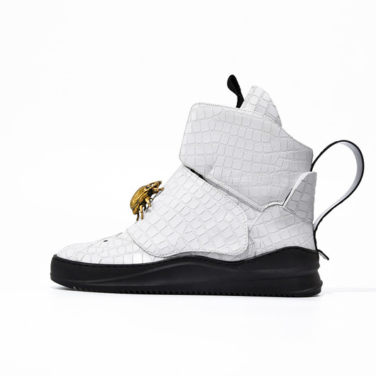 buty męskie Sneakersy The Shoemaker Męskie + Akcesoria Magnetyczne XCV Białe