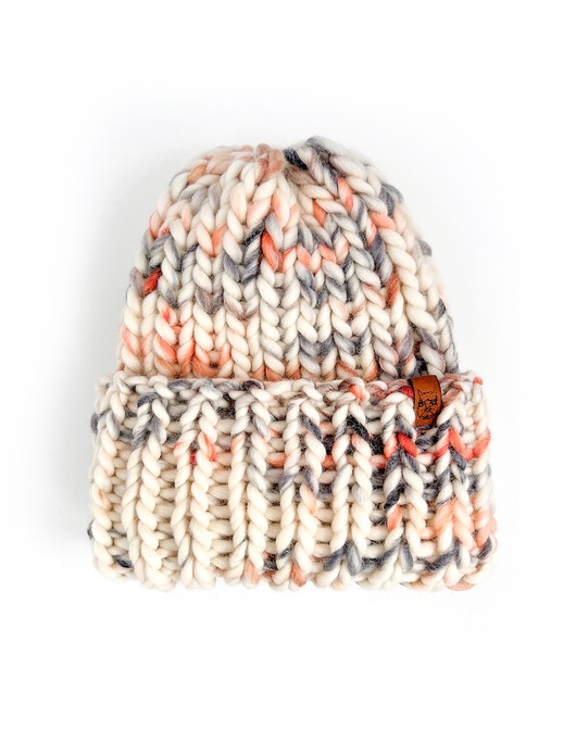 czapki damskie Czapka zimowa oversize z grubej wełny jesienne kolory