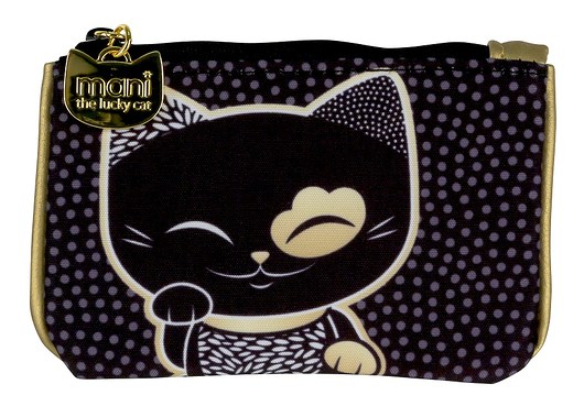 Portmonetka mani lucky cat black KIMMIDOLL POLAND