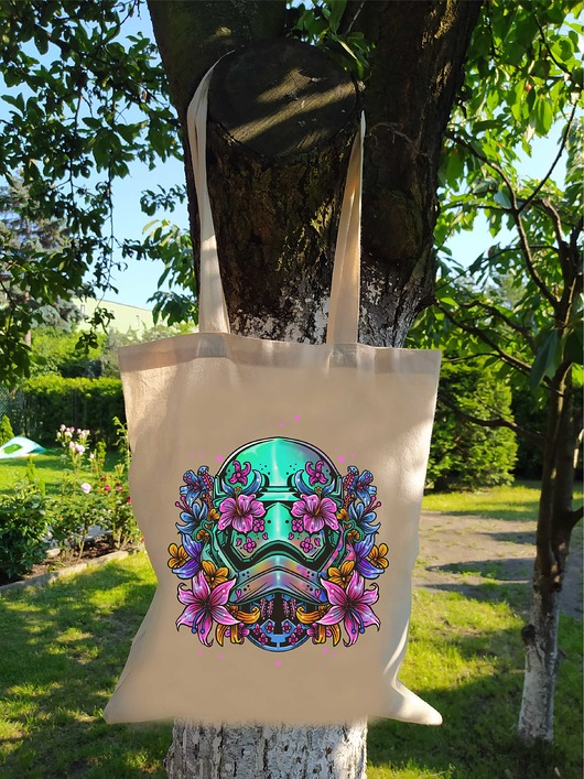 Torba bawełniana z nadrukiem Mask Flower ART ORGANIC