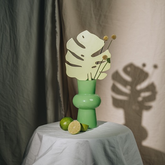 dodatki - różne Monstera - drewniany, zielony liść ozdobny