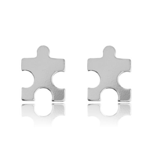 Srebrne kolczyki puzzle SOTHO