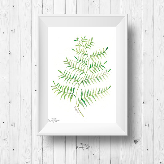 Plakat skandynawski A4 - Liść Merely Susan