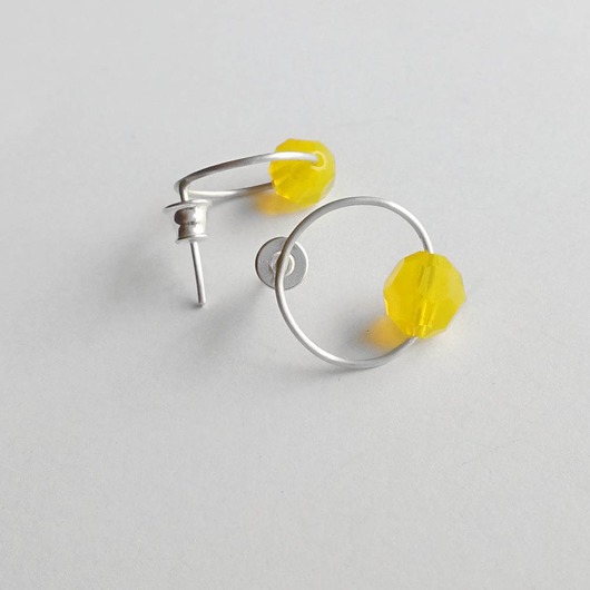 kolczyki z kamieniami Kolczyki OKRĄG