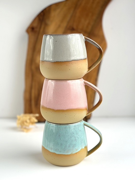 kubki Zestaw 3 kubów - kolorowe kubki mix