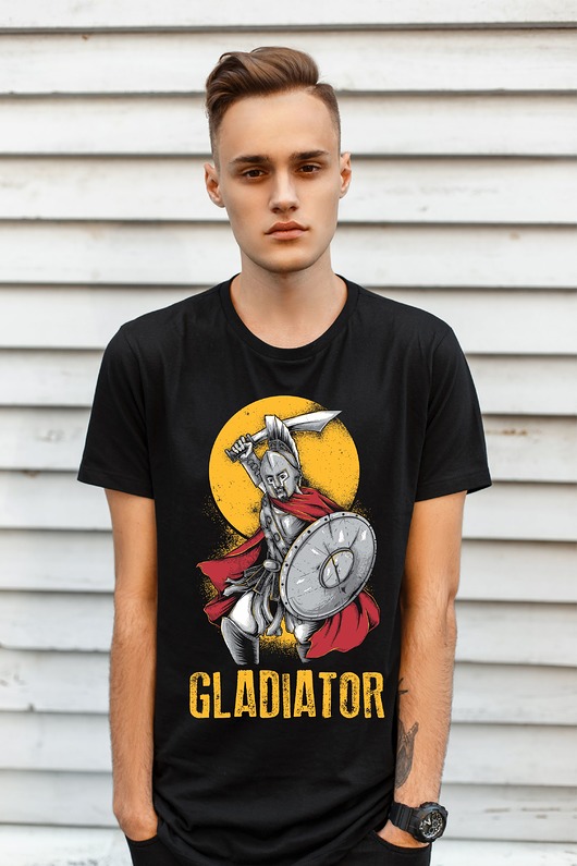 Koszulka czarna  męska Gladiator ART ORGANIC