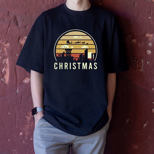 t-shirty męskie Koszulka organiczna z nadrukiem Christmas