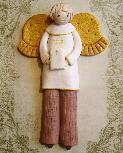 Anioł na chrzest lub komunię smila