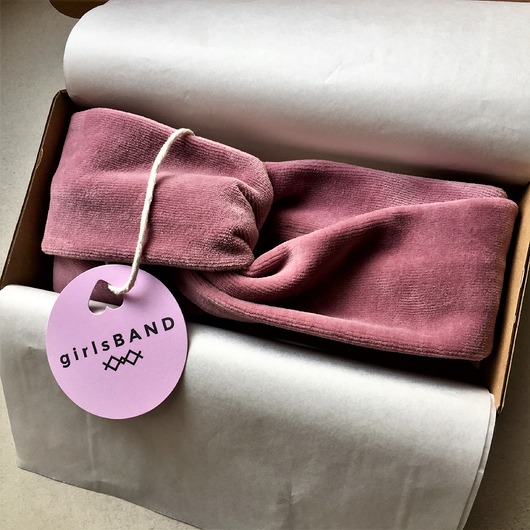 opaski do włosów Bubble Pink Velvet Turban - Opaska