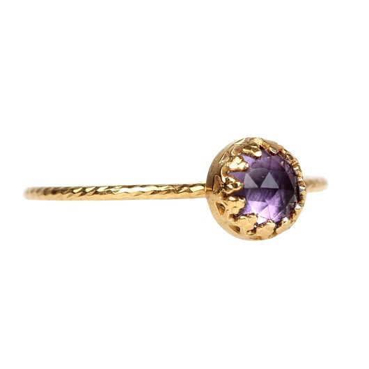 pierścionki złote Złoty pierścionek Petite z ametystem
