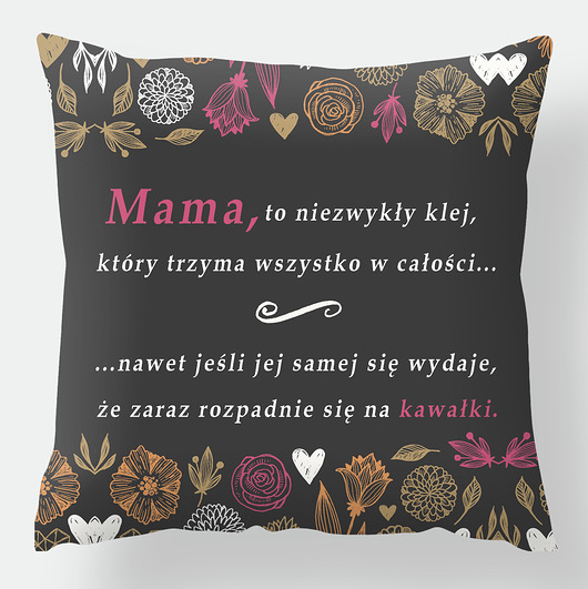 Poduszka MAMA CZARNA Seepoint