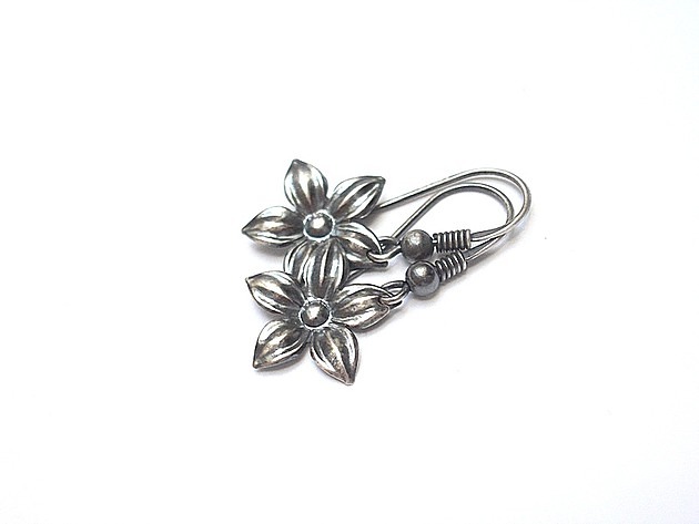 Kolczyki srebrne Silver  flower  Katia i krokodyl
