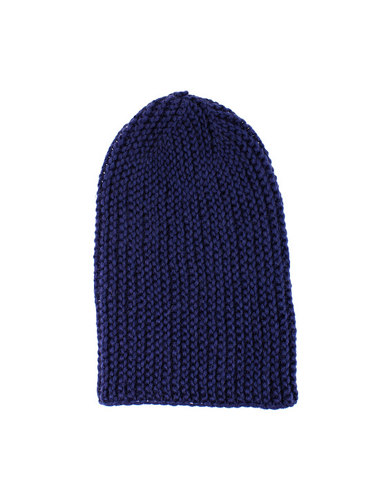 czapki i kapelusze męskie Granatowa długa czapka beanie nerd krasnal hipster