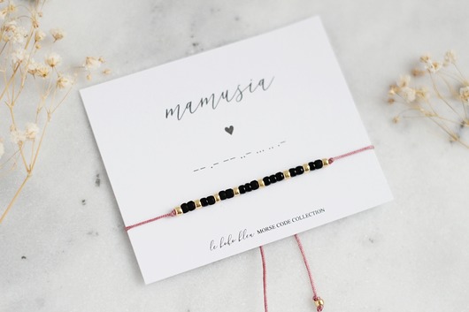 MAMUSIA Morse Code Bracelet Le Boho Bleu