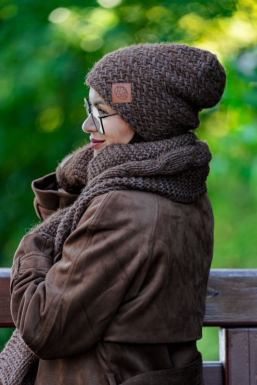 czapki damskie Czapka MERINO Explorer Brązowy