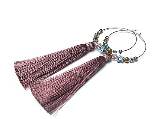 Alloys Collection /boho/ wrzosy vol. 2- kolczyki KiKa pracownia