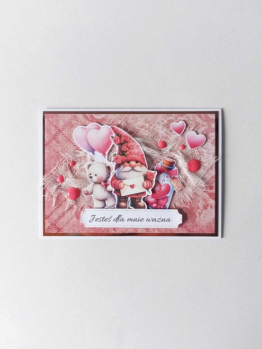 kartki scrapbooking Kartka Okolicznościowa: Walentynka - Jesteś dla mnie ważna