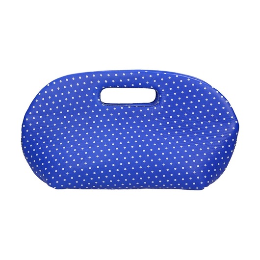 torebki do ręki Torebka skórzana niebieska DOTTY marki Bolsa