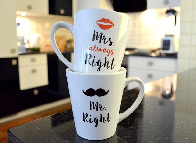 Kubki Latte Mrs. Mr. FarrowDesign