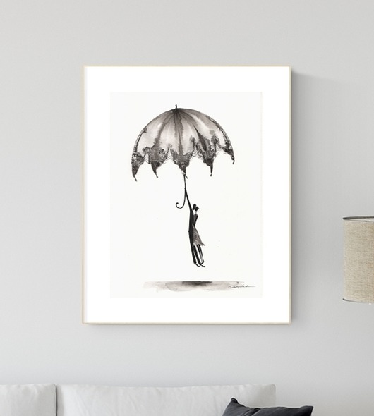 grafika 30X40 cm wykonana ręcznie MiniMalArt
